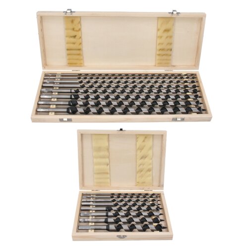 8-tlg Set Schlangenbohrer Holzbohrer Spiralbohrer Balkenbohrer Bohrer 23 / 46 cm