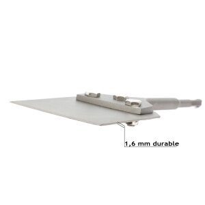 GEPCO Scalpello per stucco SDS-Plus, 250 x 100 mm, raschietto per pavimenti, moquette, linoleum, colla per piastrelle, piastrelle in PVC