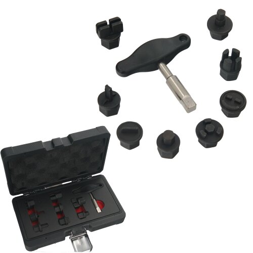 GEPCO 3/8" Set speciale per tappi di scarico olio in plastica 9 pezzi per Ford VAG BMW