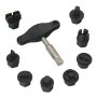 GEPCO 3/8" Set speciale per tappi di scarico olio in plastica 9 pezzi per Ford VAG BMW