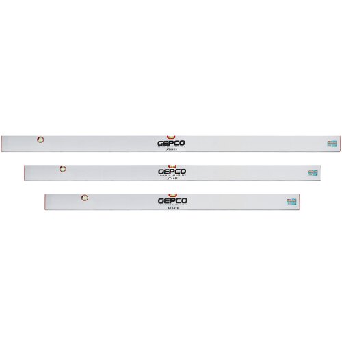 GEPCO Règle de Maçon 3pcs Set 150-180-200 cm Alu - 2 Niveaux à Bulle