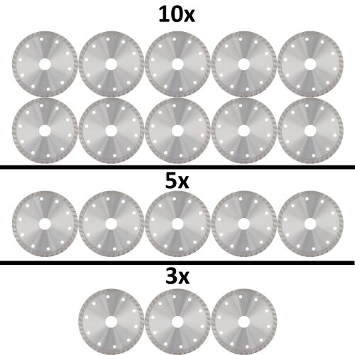 Diamanttrennscheibe Diamantscheibe für Winkelschleifer Durchmesser 125 mm - Universal - Turbo