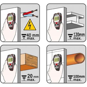 GEPCO WIRE PROFILE CABLE DETECTOR METAL WOOD WALL LOCATOR DIGITAL