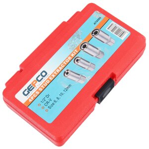 GEPCO 4pc Pro Stud Extractor Removal Tool Set 1/2" Roller Bearings Left Right Threads