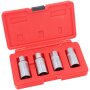 GEPCO 4pc Pro Stud Extractor Removal Tool Set 1/2" Roller Bearings Left Right Threads