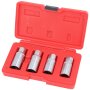 GEPCO 4pc Pro Stud Extractor Removal Tool Set 1/2" Roller Bearings Left Right Threads