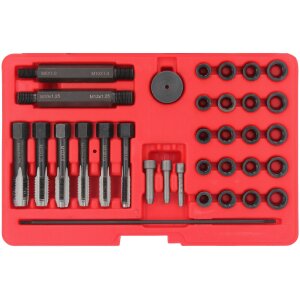 GEPCO Bougie de Préchauffage Réparation Filetage Ensemble 33pcs Culasse M8 M10 M12 M14