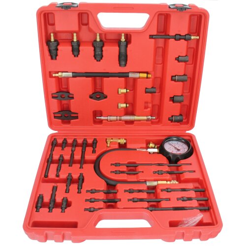 Engine Compression Test Kit Tool Petrol & Diesel Glow Spark Injector Adaptors