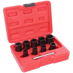 10pc Impact Twist Socket Extractor Set Remove Damaged Nut...
