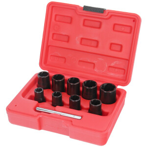 10pc Impact Twist Socket Extractor Set Remove Damaged Nut...