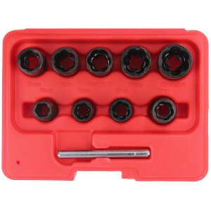 10pc Impact Twist Socket Extractor Set Remove Damaged Nut Bolt Stud 3/8" 10-19mm