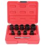 10pc Impact Twist Socket Extractor Set Remove Damaged Nut Bolt Stud 3/8" 10-19mm