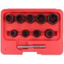 10pc Impact Twist Socket Extractor Set Remove Damaged Nut Bolt Stud 3/8" 10-19mm
