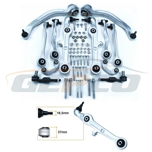 QUERLENKERkitPASST pour AUDI A4 B5 B6 B7 SEAT EXEO 3R2 3R5 -Konusmaß: 16mm HD