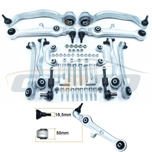 QUERLENKERkitPASST per AUDI A6 C5 VW PASSAT B5 B6 SKODA SUPERB 3U4-Konusmaß:16