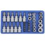 34-pcs Außen Torx Nüsse Innentorx Nuss Steckschlüssel Set Bits Werkzeug 3/8" Kfz