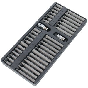 Juego de Puntas Combinadas Adaptador para Puntas 10 mm 12,5 mm para Torx 40 Pzs