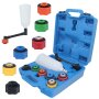 GEPCO 8pc Car Topping Up Engine Oil Funnel Filling System Set Spillproof Oil Filter