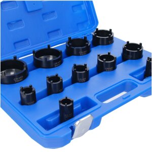 GEPCO Set especial de 11 piezas para aflojar tuercas ranuradas de 22 a 75 mm, herramienta