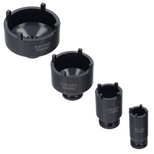 GEPCO Set especial de 11 piezas para aflojar tuercas ranuradas de 22 a 75 mm, herramienta