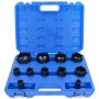 GEPCO Set especial de 11 piezas para aflojar tuercas ranuradas de 22 a 75 mm, herramienta