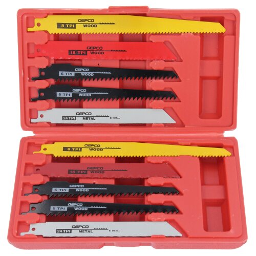 10x Jigsaw Blades T-Shank Set for Metal and Wood Saw...