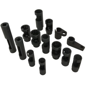 14pc Oxygen Lambda Sensor Socket Removal Set Tool All Sizes 1/2" 3/8" Drive