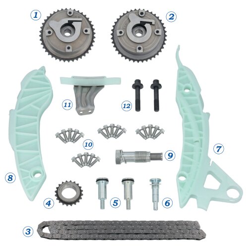 Steuerkettensatz Steuerkette BMW 1er 3er Citroen C3 C4 C5 Mini R56 Peugeot  508 mit VVT - Werkzeug für Werkstatt & Hausha