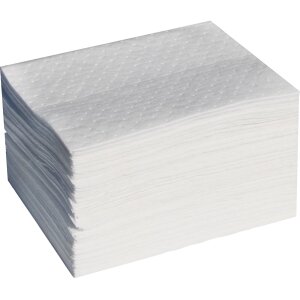 50 Piezas Paños Absorbentes de Aceite 400mm x 500mm x 5mm 100% Polipropileno