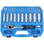 Shock Absorber Tool Kit Hexagon Sockets Bit Adaptors Go-Through Ratchet 43 Pcs