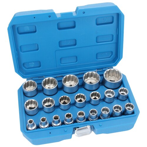 Socket Wrench Set 12-point 12.5 mm 1/2" Drive 8-36 mm 21 Pieces Hand Tool Kit
