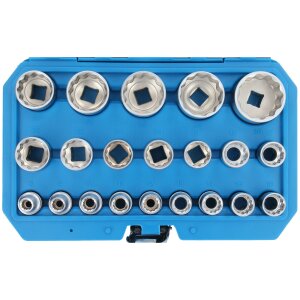 Socket Wrench Set 12-point 12.5 mm 1/2" Drive 8-36 mm 21 Pieces Hand Tool Kit