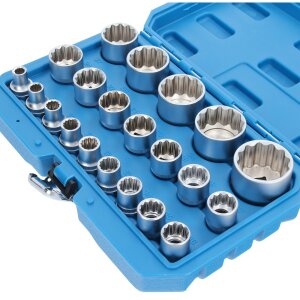 Socket Wrench Set 12-point 12.5 mm 1/2" Drive 8-36 mm 21 Pieces Hand Tool Kit
