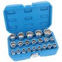 Socket Wrench Set 12-point 12.5 mm 1/2" Drive 8-36 mm 21 Pieces Hand Tool Kit
