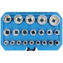 Socket Wrench Set 12-point 12.5 mm 1/2" Drive 8-36 mm 21 Pieces Hand Tool Kit