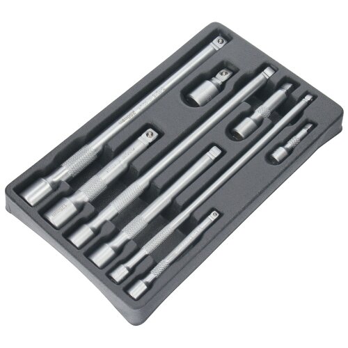 Wobble Extension Bar Set 6.3 mm 1/4" 10 mm 3/8" 12.5 mm 1/2" 50-250 mm 9 Pieces