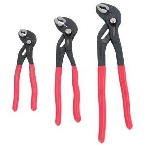 Water Pump Pliers Push Button Adjustable Set Locking Type 180 240 300 mm 3 Pcs.