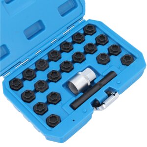 Wheel Nut Key Locking Set fits BMW F01 F02 F10 F11 F12 F20 F30 F32 F34 22 pcs
