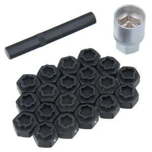 Wheel Nut Key Locking Set fits BMW F01 F02 F10 F11 F12 F20 F30 F32 F34 22 pcs
