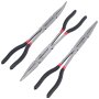 Double Jointed Long Flat & Nose Pliers Set 335 & 340 mm Straight & Angled 3 pcs.