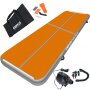 3M Tapis Gonflable de Gymnastique Airtrack Tapis avec Pompe Orange/Gris clair