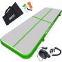 3M Tapis Gonflable de Gymnastique Airtrack Tapis Gonflable avec Pompe Blanc/Vert