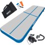 3M Tapis Gonflable de Gymnastique Airtrack Tapis Gonflable avec Pompe Blanc/Bleu