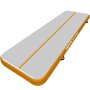 3M 4M 5M 6M Turnmatte Air Track Matte Tumbling Aufblasbar Gymnastikmatte 4M vorne hellgrau, seitlich orange