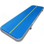 3M 4M 5M 6M Turnmatte Air Track Matte Tumbling Aufblasbar Gymnastikmatte 5M vorne blau, seitlich grau