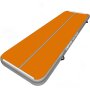 3M 4M 5M 6M Turnmatte Air Track Matte Tumbling Aufblasbar Gymnastikmatte 5M vorne orange, seitlich hellgrau