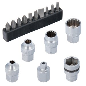 29pcs Jeu de Clés à Cliquet 1/4" Douille Torx multipoints Tournevis Réparatio