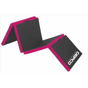 Klappbar Turnmatte Weichbodenmatte Gymnastikmatte Yogamatte Schwarz / Magenta