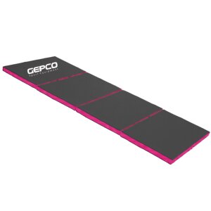 Klappbar Turnmatte Weichbodenmatte Gymnastikmatte Yogamatte Schwarz / Magenta