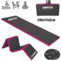 Tapis de Gymnastique Yoga Pliable Tapis Fitness Matelas 240x117x5cm Noir / Rose